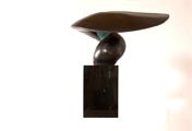 fotodocument Bronzen beeld Red power